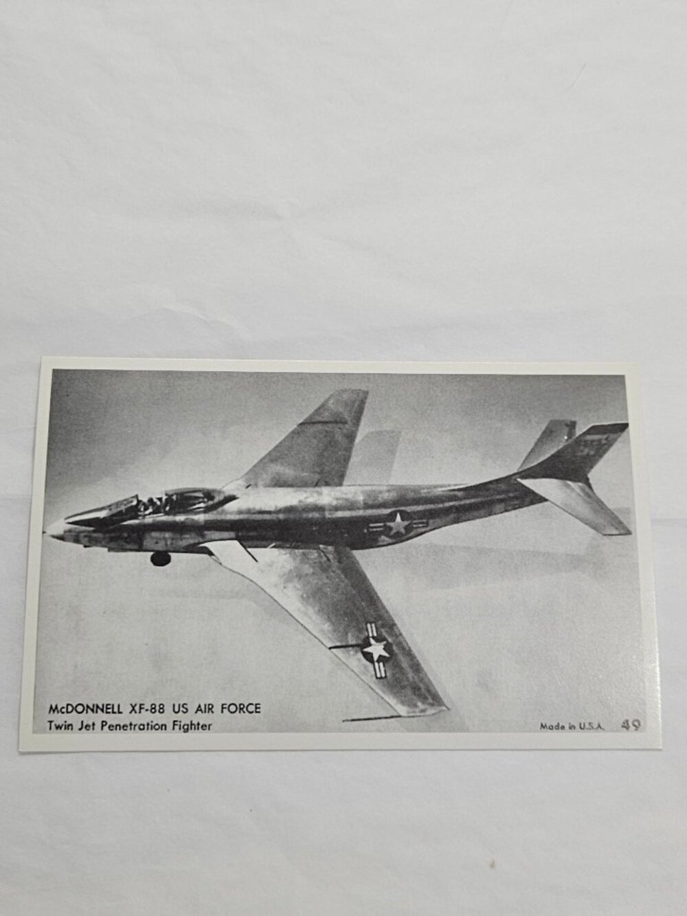 McDonnell XF-88 US Air Force Twin Jet Penetration Fighter Postcard